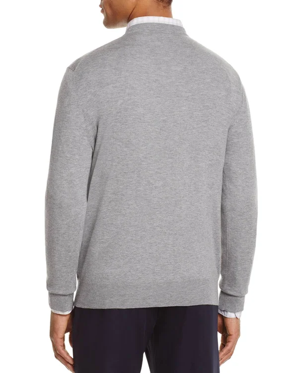 The Men's Store at Bloomingdale's V-Neck Cotton-Cashmere Sweater - 100% Exclusive - Blue