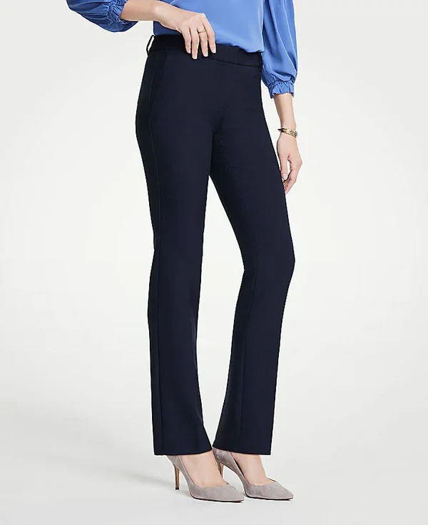 Ann Taylor The Tall Straight Leg Pant Size 2 Atlantic Navy Women's