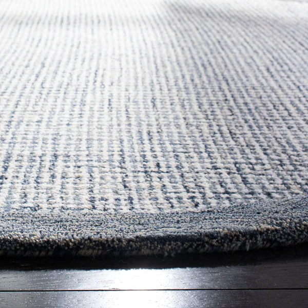 Safavieh 6& x 6& Round Abstract ABT220C Navy - Ivory Rug