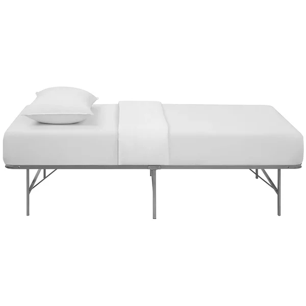 Modway Horizon Stainless Steel Bed Frame, Silver, Twin