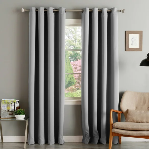 Aurora Home Thermal Insulated Blackout Grommet Top Curtain Panel Pair - 52x22 W x 96x22 L - Clay