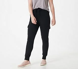 Barefoot Dreams Malibu Collection Luxe LoungeCargo Pants - Size X-Small, Black