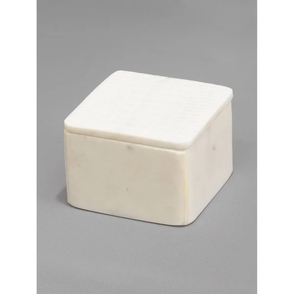 Aurora Home White Marble Box with Lid - Set(Smallu0026Medium)