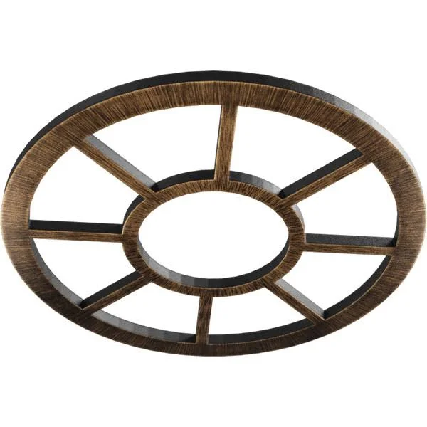 Ekena Millwork CMPP36GRABZ 36x22OD x 13 1/8x22ID x 1x22P Grace Architectural Grade PVC Pierced Ceiling Medallion, Antiqued Bronz
