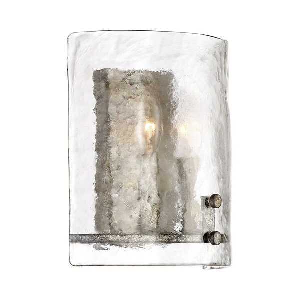 Quoizel 2 Light Fortress Wall Sconce, Mottled Silver - FTS8802MM