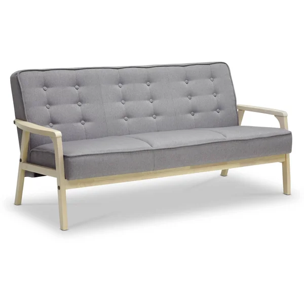Baxton Studio Mid - Century Timor Sofa, Gray