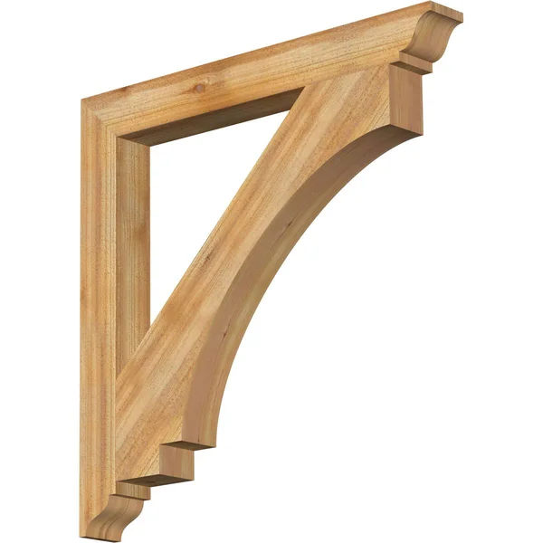 Ekena Millwork 4x22W x 36x22D x 36x22H Imperial Traditional Rough Sawn BRACKET - Western Red Cedar