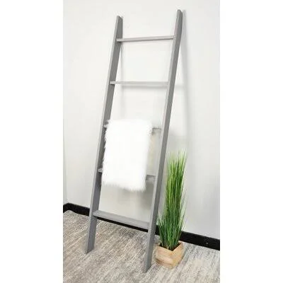 The Twillery Co. 6 ft BlanketLadder Color: Gray