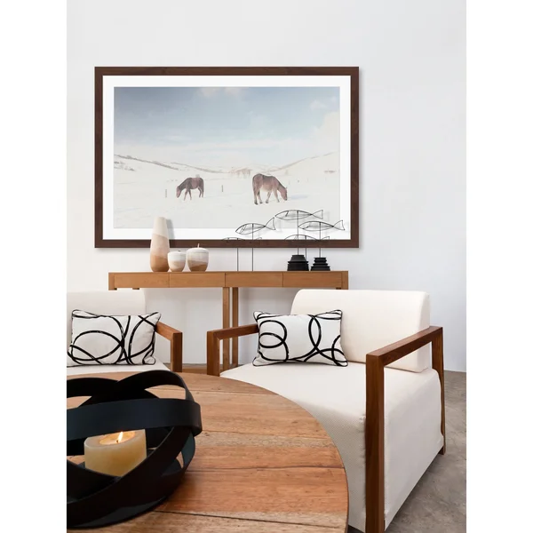 Marmont Hill Two Horses Framed Painting Print, Size: 16 inch x 24 inch