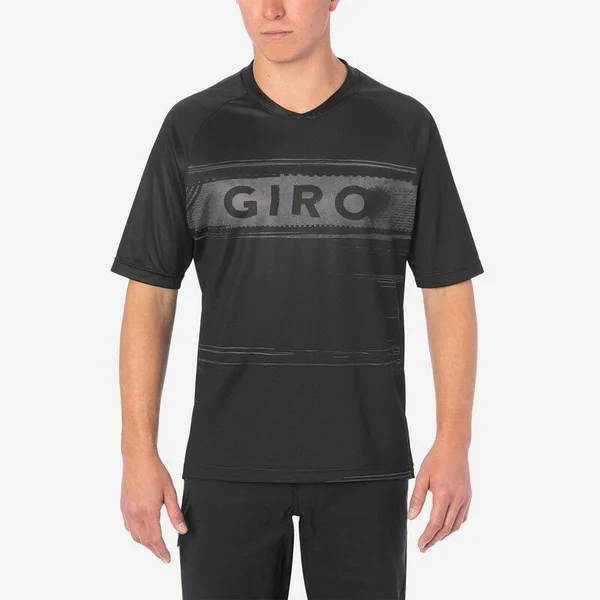 Giro Men's Roust Jersey Black, Charcoal Hypnotic XL