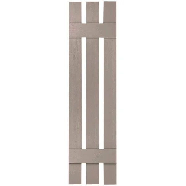 12x22W x 47x22H Lifetime Vinyl - Standard Three Board Spaced, Board-n-Batten Shutters, w/Installation Shutter-Lok&s & Matchin