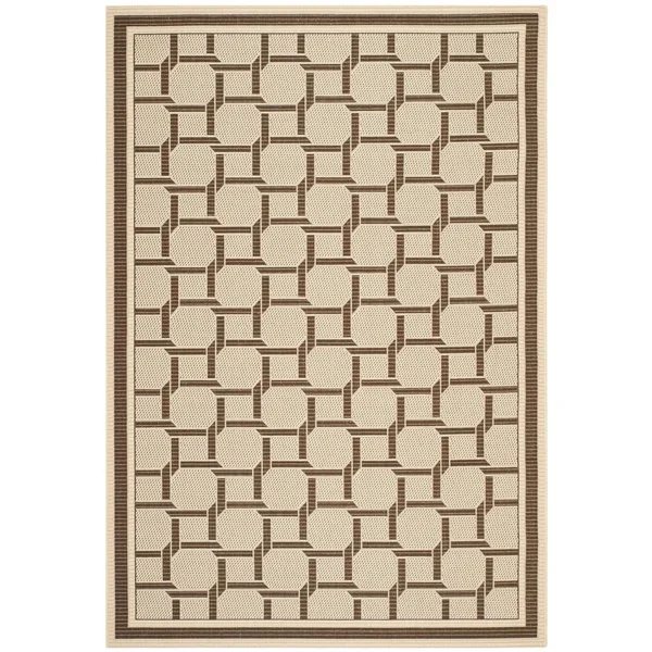 Safavieh Martha Stewart MSR4258-50 5&3x22 x 7&7x22 Cream, Chocolate Area Rug