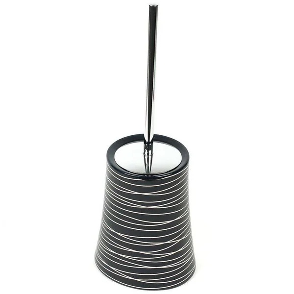 Nameeks 3933 Gedy Free Standing Toilet Brush Holder, Grey, Silver