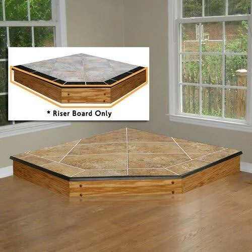 40'' x 40'' Single Cut Oak 5'' Hearth Board Riser