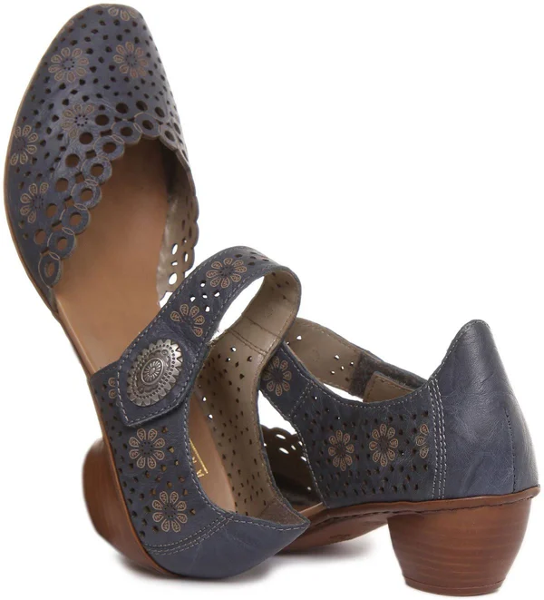 Rieker Mirjam 53 Azur Blue Mary Jane (Women)
