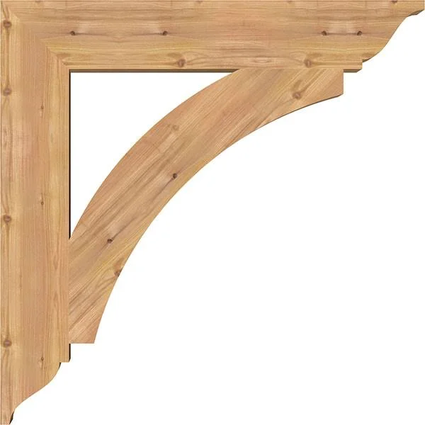 Ekena Millwork BKT06X34X34THR01SWR 5 1/2x22W x 34x22D x 34x22H Thorton Traditional Smooth BRACKET, Western Red Cedar