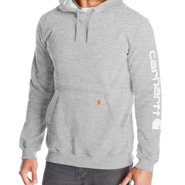Carhartt Men's Midweight Hooded Logo Sleeve Sweatshirt