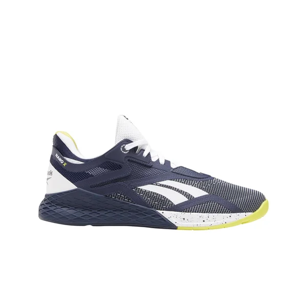 Reebok Men's Nano x Training Shoes - Vector Navy/White/Chartreuse 9.5