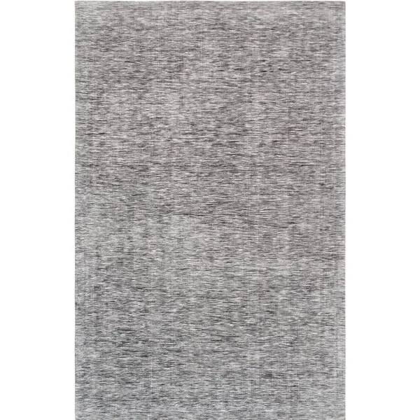 Pasargad Texture Transitiona Hand-Loomed Polyester & Cotton Area Rug, Size: 5& 0 inch x 8& 0 inch, Silver