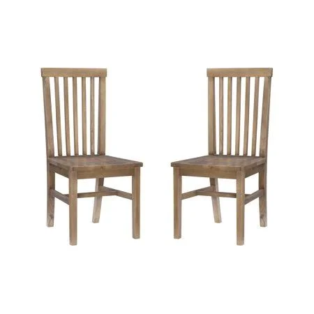 Linon Talley Side Chair - Set of 2, Natural, Brown