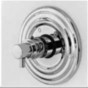 Newport Brass 3-1504TR/54 East Linear Round Thermostatic Trim Plate with Handle Gloss Black