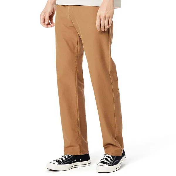 Men's Dockers Straight-Fit Smart 360 Knit Comfort Knit Jean-Cut Pants - Size: 33X32, Brown