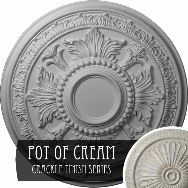 Ekena Millwork CM30TEPCC 30 5/8x22OD x 2 1/2x22P Tellson Ceiling Medallion (Fits Canopies Up to 6 3/4x22) - Hand-Painted Pot of C
