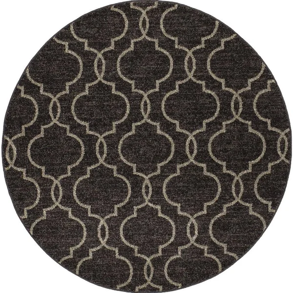 Concord Casa Quatrefoil Area Rug - Brown - 5&3x22 Round