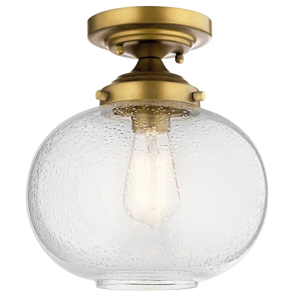 Kichler - 42296NBR - One Light Semi Flush Mount - Avery - Natural Brass
