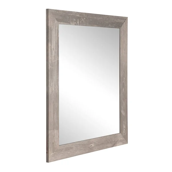 American Value Rustic Wild West Barnwood Wall Mirror - Size: 38.5, Brown