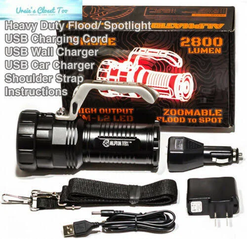 2800 Lumen - High Output, Rechargeable, Zoomable Floodlight to Spotlight, LED