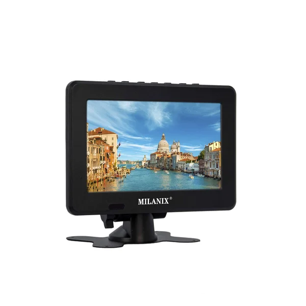 Milanix Upgraded 7x22 Portable Widescreen LCD TV with Two Way Stand - Detachable Antenna, Usb/sd Card Slot, Built in Digital Tune