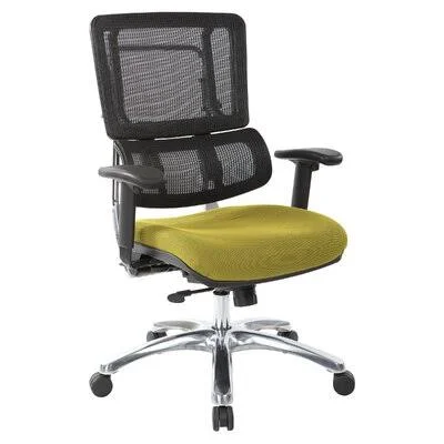 Pierro Ergonomic Task Chair Latitude Run Upholstery Color: Olive/Black - Frame Color: Polished Aluminum