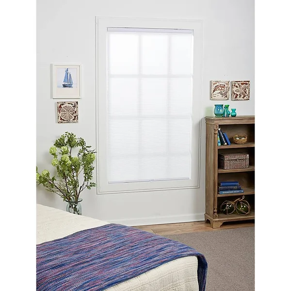 St. Charles Light Filtering 53.5x22 x 64x22 Cordless Cellular Shade in White