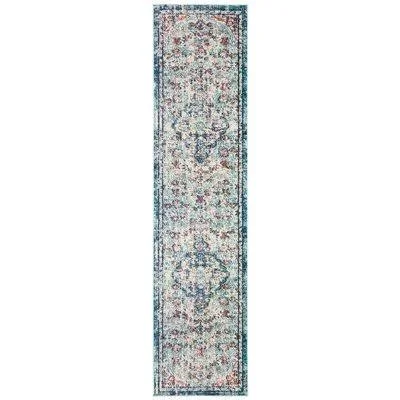 Gutierez Oriental Blue/Red/Beige Area Rug Bungalow Rose Rug Size: Runner 2&2x22 x 20&