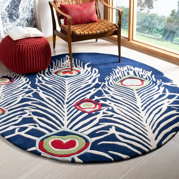 Safavieh Soho SOH709A Area Rug Blue/Ivory 6& x 6& Round