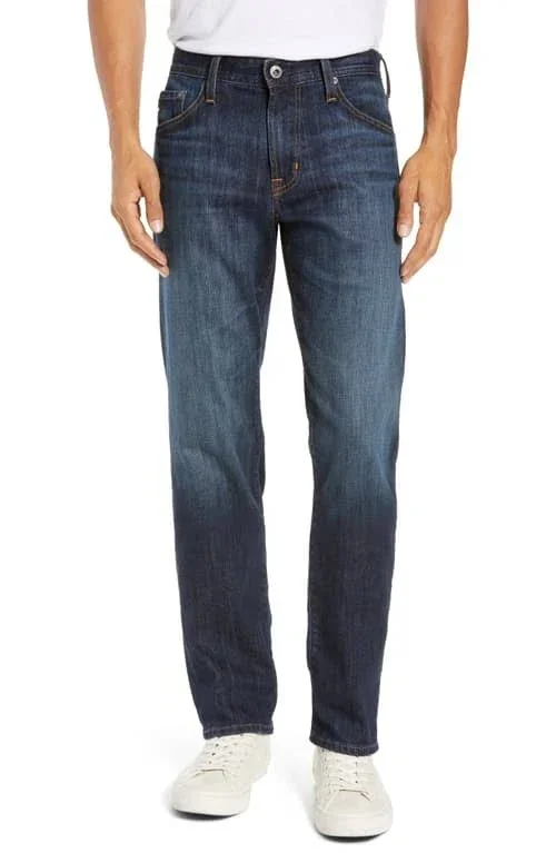 Ag Jeans Graduate Slim Straight Leg Jeans - Blue - 33 x 32