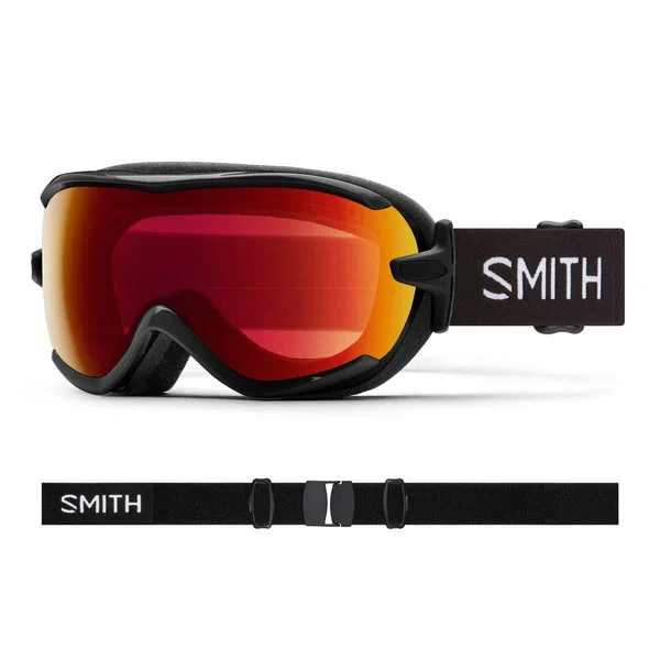 Smith Women's Virtue Snow Goggles Black/ChromaPop Photochromic Red Mirror