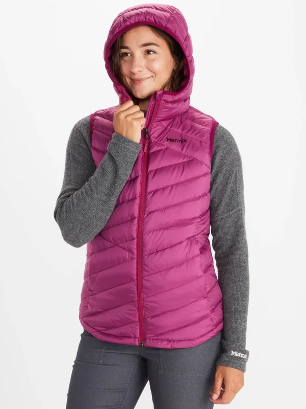 Marmot Women's Highlander Hoody Vest - Medium - Wild Rose