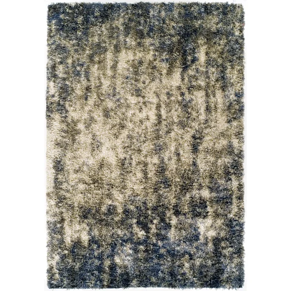 Addison Borealis Casual Plush Shag Blue Area Rug - Size: 5&3 inchx7&7 inch