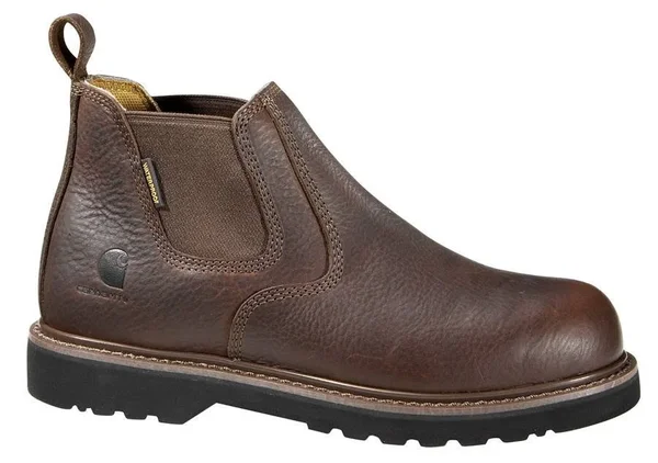 Carhartt Boot 4-Inch Brown Non Safety Toe Pull On CMS4100