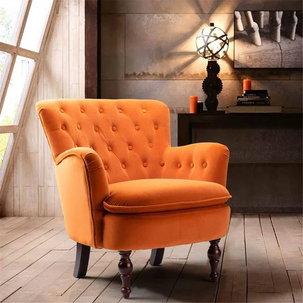 Jayden Creation Isabella Purple Tufted Accent Chair
