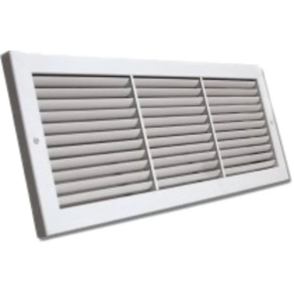 Shoemaker 1100-32X14 Deluxe Baseboard Return Air Grille (Aluminum), Soft White