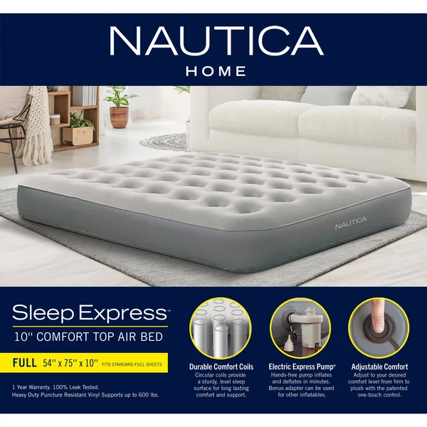 Nautica Home 10x22 Sleep Express Air Bed Mattress - Full