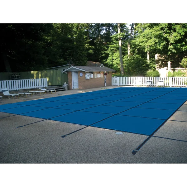 WaterWarden Safety Pool Cover for 16& x 38& in Ground Pool - Blue Mesh