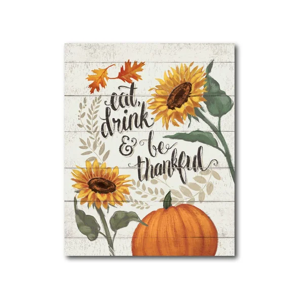 Courtside Market Harvest Delight II Pumpkin Canvas Wall Art, 16x20