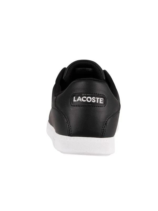 Lacoste Graduate BL 1 Black White Leather Mens Trainers, 7 UK