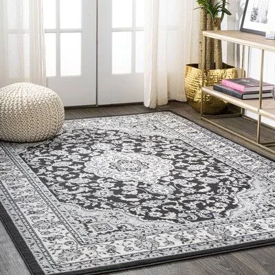 Arignote Oriental Cream/Gray/Black Area Rug Andover Mills Rug Size: Rectangle 4' x 6'