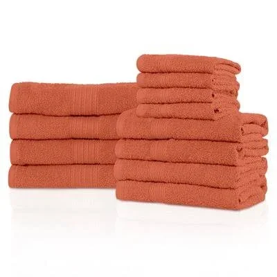 Kellerman 12 Piece 100% Cotton Towel Set Charlton Home Color: Coral