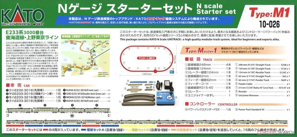 Kato N Gauge Starter Set E233 3000 Series Tokaido Ueno Tokyo Line 10-026